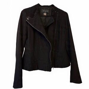 Ann Taylor Women's Sleek Black Leather Jacket